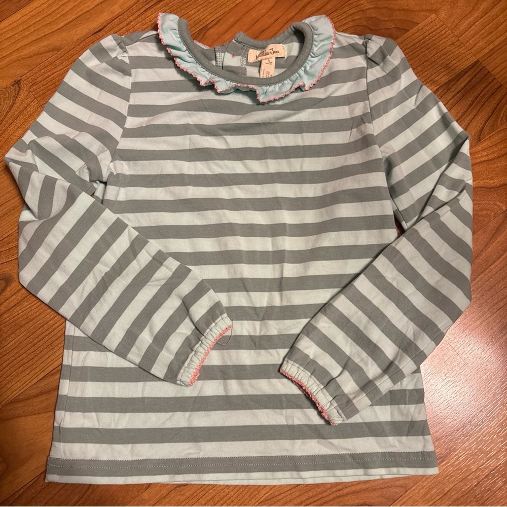 Striped Green Kids Shirt- Matilda Jane